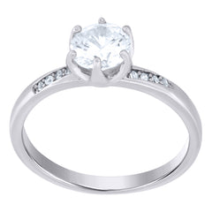 925 Silver Ring With Moissanite Ctw 1.25