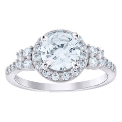 925 Silver Ring With Moissanite Ctw 1.40