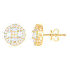 10 kt Gold Earrings With Moissanite Ctw 1.12