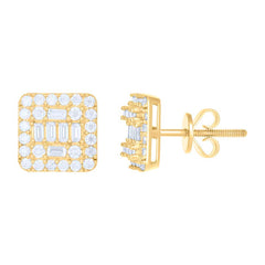 10 kt Gold Earrings With Moissanite Ctw 1.21