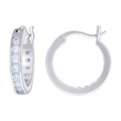 925 Silver Earrings 16mm Moissanite Stone Ctw 1.20