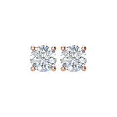 1 CTW Natural Diamond Stud Earrings