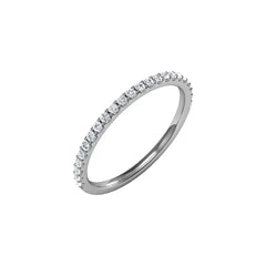 14K White Gold 1/4 CTW Natural Diamond Band