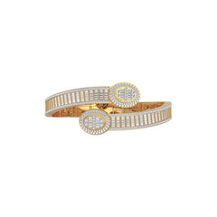 10K Yellow Gold Bangle Bracelet 5-3/4 Cttw