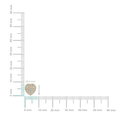 10K Yellow Gold Round Diamond Heart Shape Stud Earrings 1/3 Cttw