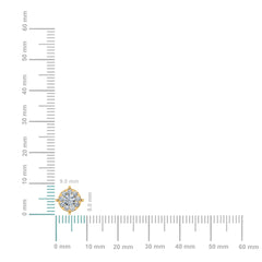 10K Yellow Gold Round Diamond Designer Stud Earrings 3/4 Cttw