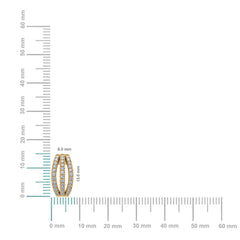 10K Yellow Gold Womens Round Diamond Small Huggies Earrings 3/4 Cttw