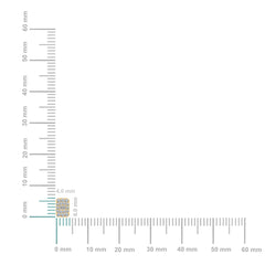 14K Yellow Gold Baguette Diamond Emerald Shape Stud Earrings 1/5 Cttw