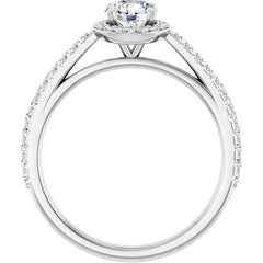 1/3 CTW, 3/4 CTW Natural Diamond Halo-Style Engagement Ring