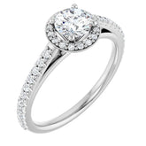 1/3 CTW, 3/4 CTW Natural Diamond Halo-Style Engagement Ring