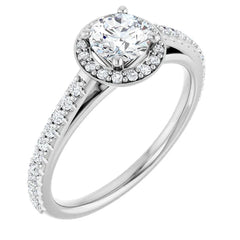 1/3 CTW, 3/4 CTW Natural Diamond Halo-Style Engagement Ring