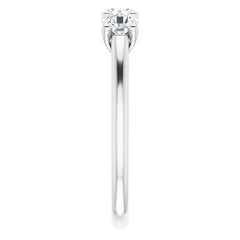 14K White 4.1 mm Round 3/4 CTW Diamond Engagement Ring