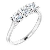 14K White 4.1 mm Round 3/4 CTW Diamond Engagement Ring