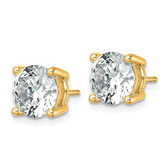 Gold Round 4-Prong 0.20ct Diamond Stud Earrings