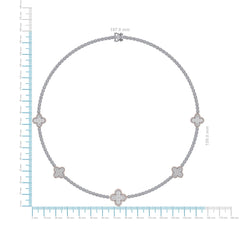 10K Rose White Two Tone Round Baguette Diamond Designer 18 Inch Necklace 2-1/5 Cttw