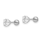 Madi K Polished Reversible CZ & Ball Earrings