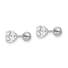 Madi K Polished Reversible CZ & Ball Earrings