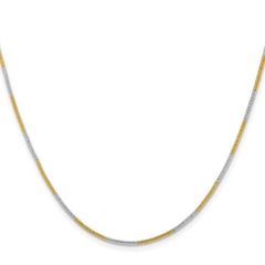 Chisel Two-tone Brass & Sterling Silver Snake Chain