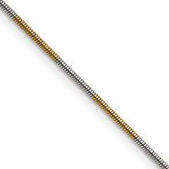 Chisel Two-tone Brass & Sterling Silver Snake Chain