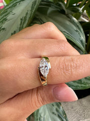 The East-West Marquise Lab Grown Diamond Ring