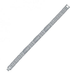 Tungsten Mens Polished And Brushed Fashion Bracelet 16 mm Size 8.5 Inches