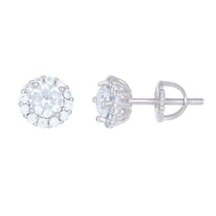 925 Silver Earrings With Moissanite Ctw 1.29