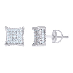 925 Sterling Silver Mossanite Stone Earring Ctw 0.78