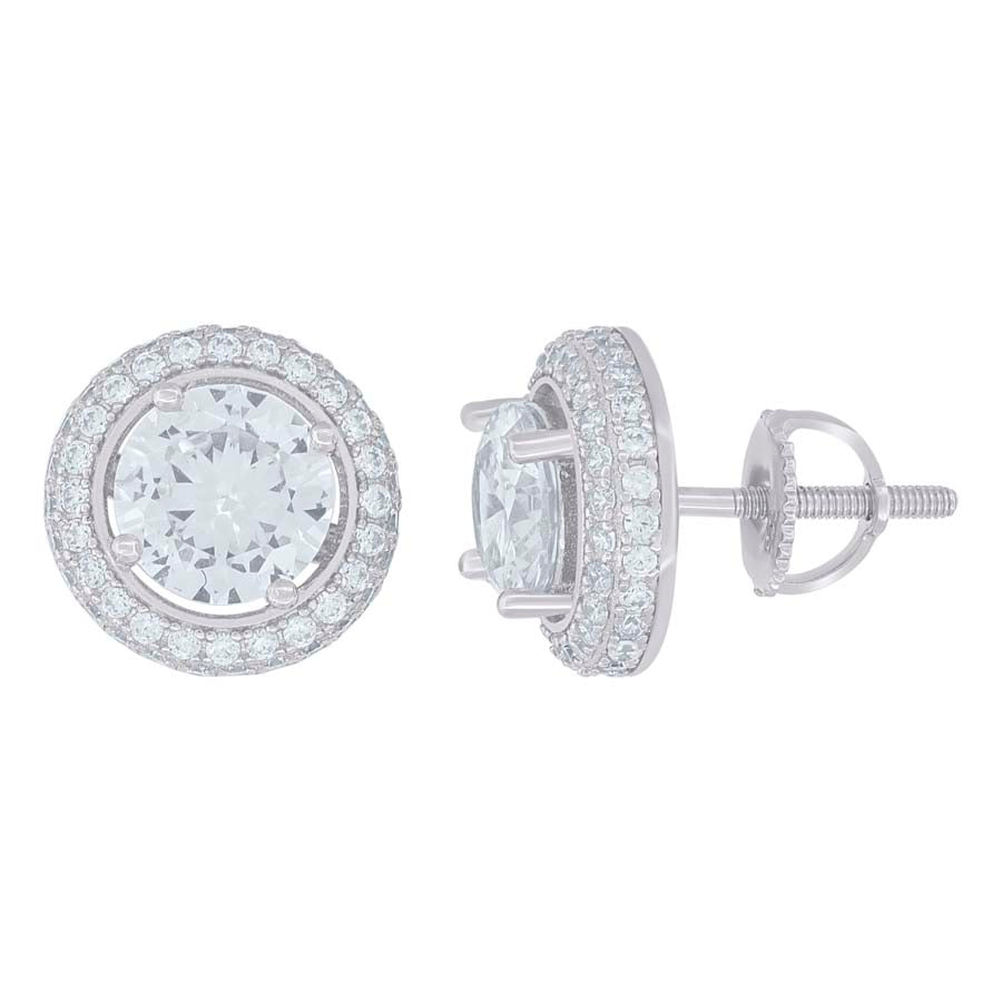 925 Silver Earrings With Moissanite Ctw 2.48