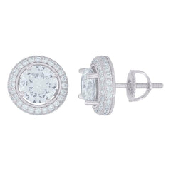 925 Silver Earrings With Moissanite Ctw 2.48