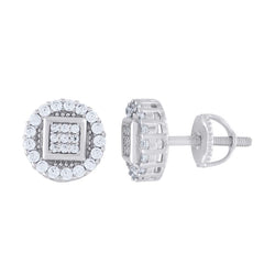 925 Silver Earrings With Moissanite Ctw 0.43