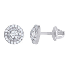 925 Silver Earrings With Moissanite Ctw 0.53