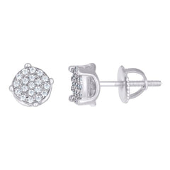 925 Silver Earrings With Moissanite Stones Ctw 0.4