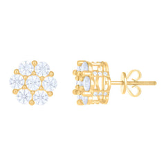 10 kt Gold Earrings With Moissanite Ctw 2.07