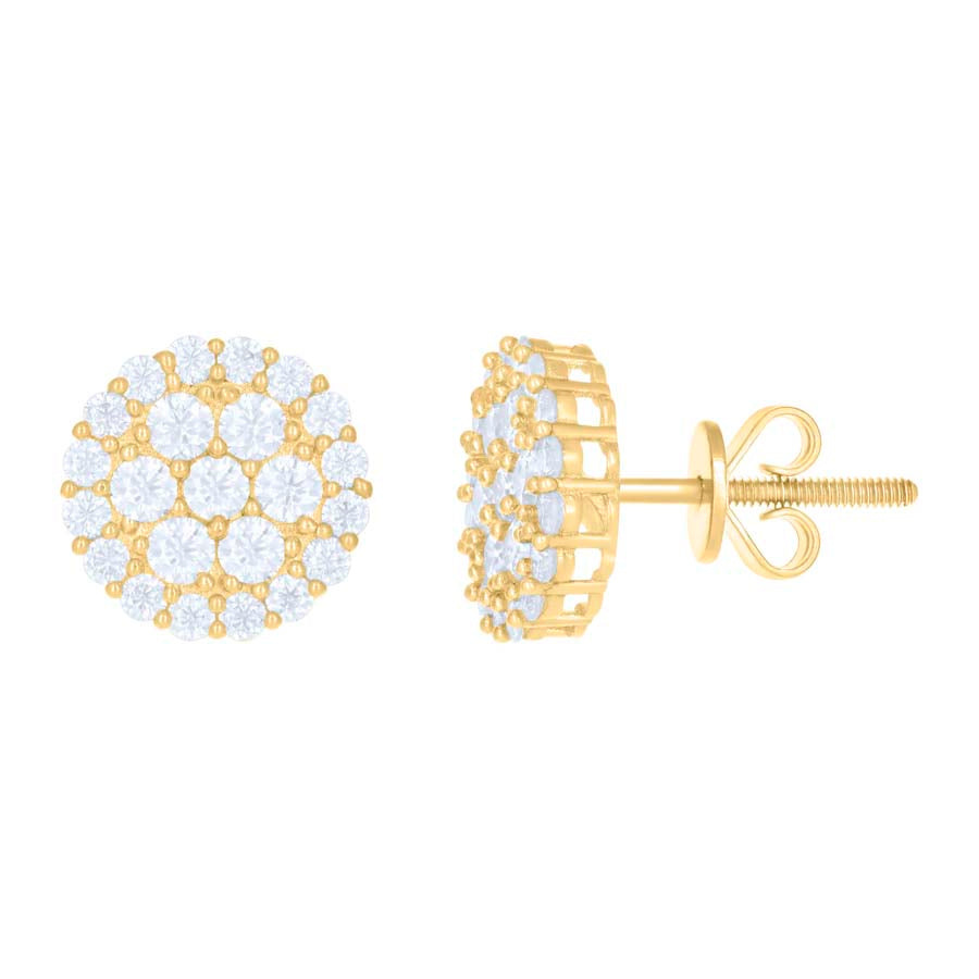 10 kt Gold Earrings With Moissanite Ctw 1.35