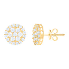 10 kt Gold Earrings With Moissanite Ctw 1.35