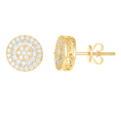 10 kt Gold Earrings With Moissanite Ctw 0.912