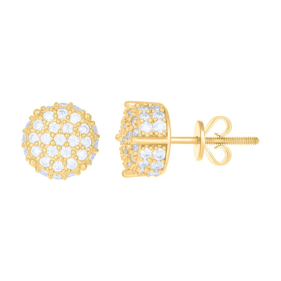 10 kt Gold Earrings With Moissanite Ctw 0.64