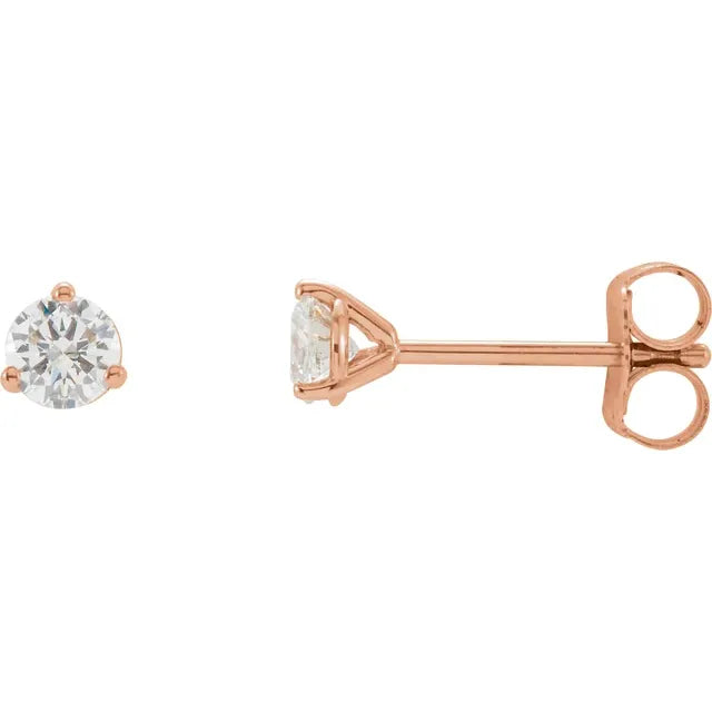 1/5 CTW Lab-Grown Diamond and Natural Stud Earrings