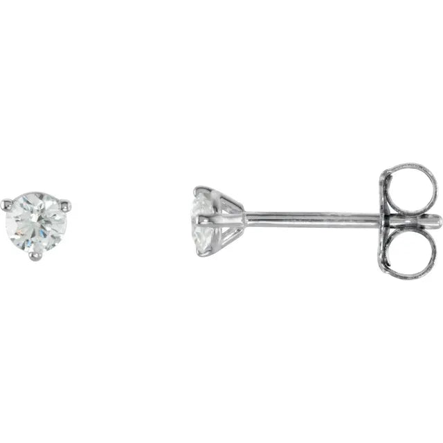 1/5 CTW Lab-Grown Diamond and Natural Diamond Stud Earrings