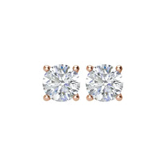 1 CTW Natural Diamond Stud Earrings