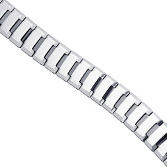 White Tungsten Mens Polished Bracelet 7mm Size 8.5 Inches