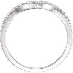 1/6 CTW Natural Diamond V Ring