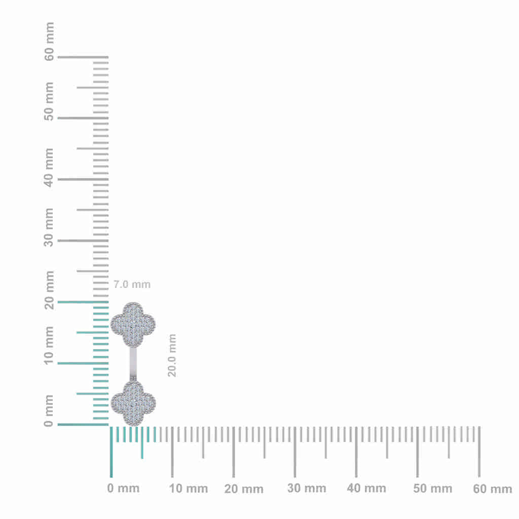 10K White Gold Womens Round Diamond Cluster Top Open Earrings 1/5 Cttw