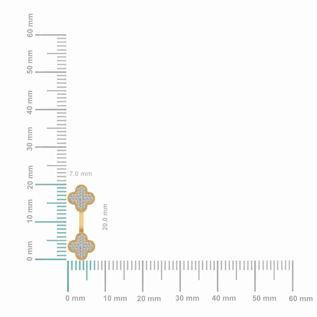 10K Yellow Gold Womens Round Diamond Cluster Top Open Earrings 1/5 Cttw