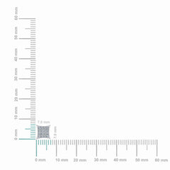 10K White Gold Mens Princess Diamond Square Stud Earrings 1/2 Cttw