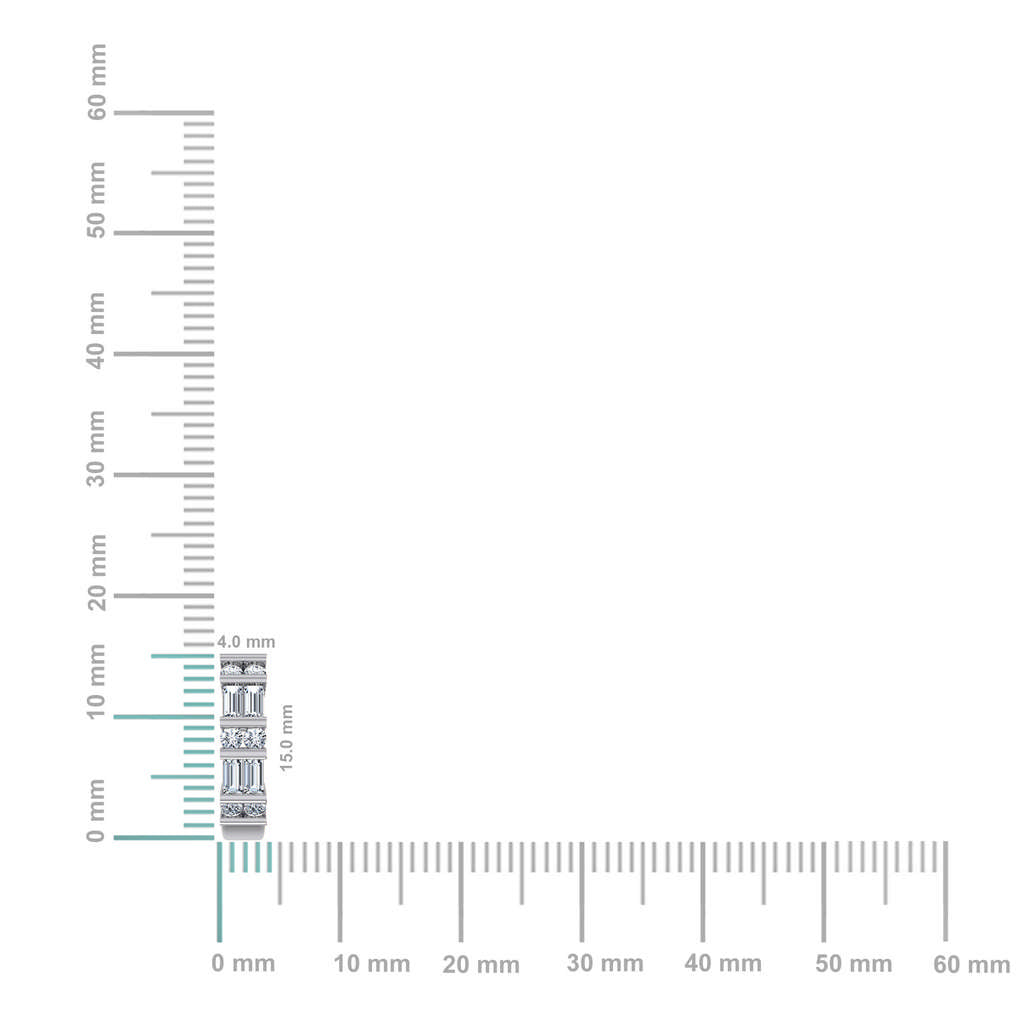 10K White Gold Womens Round Baguette Diamond Small Huggies Earrings 5/8 Cttw