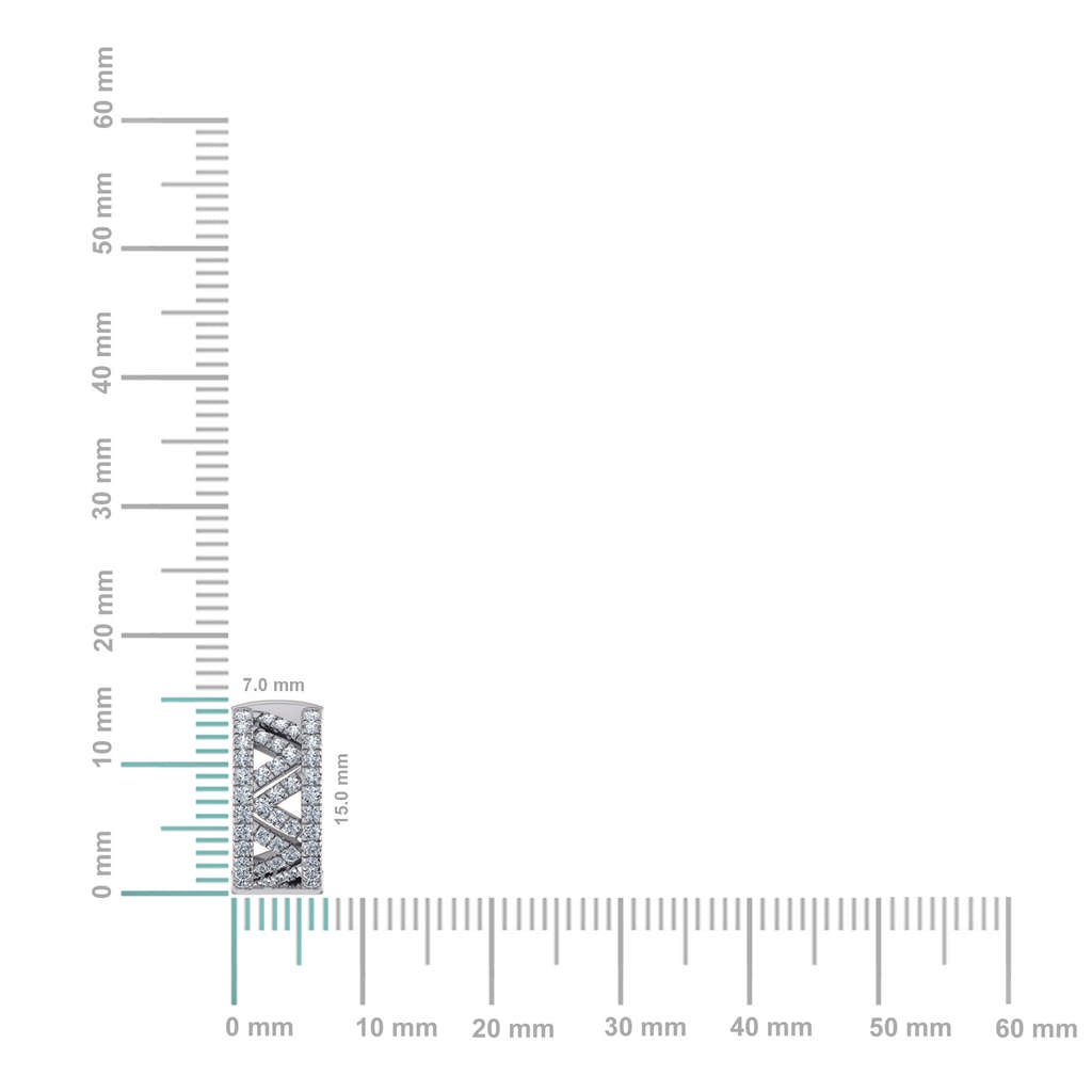 10K White Gold Womens Round Diamond Small Huggies Earrings 7/8 Cttw