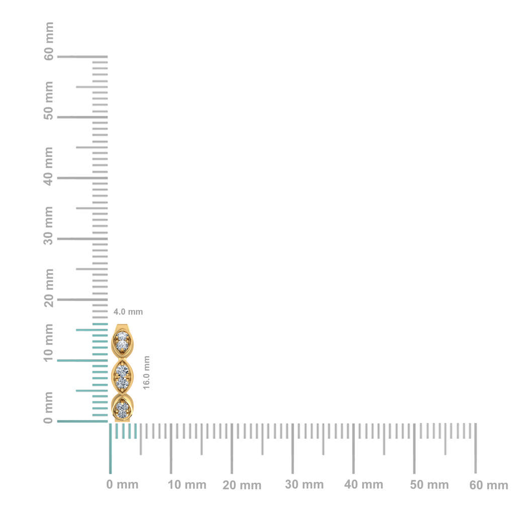 10K Yellow Gold Womens Round Diamond Small Huggies Earrings 1/3 Cttw