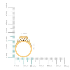 10K Yellow Gold Round Diamond Womens Sz 7 Bridal Ring 3/4 Cttw