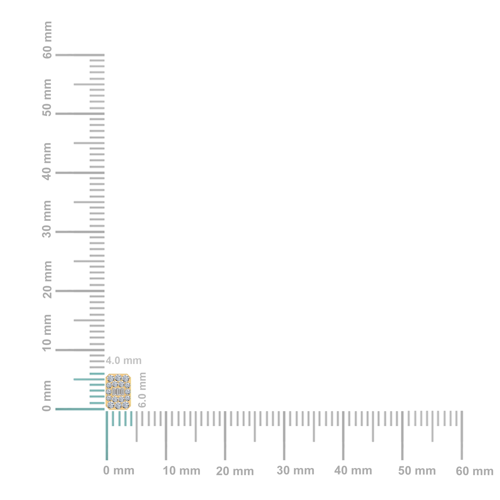 14K Yellow Gold Baguette Diamond Emerald Shape Stud Earrings 1/5 Cttw